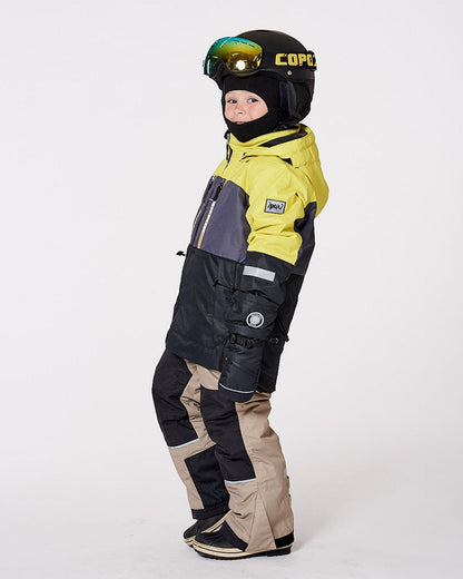 Combinaison de neige deux pièces Teknik Vert kaki clair à blocs de couleur