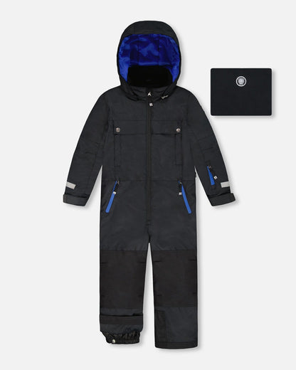 Combinaison de Neige Technique une Pièce Noire Solide