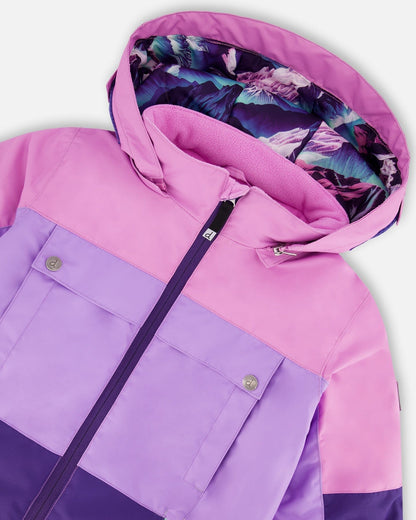 Ensemble de neige deux pièces Teknik imprimé Montagne Violette