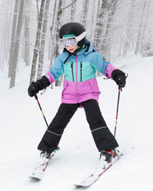 Combinaison de neige Teknik deux pièces avec veste color block et pantalon uni Noir