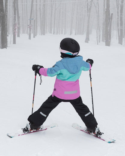 Combinaison de neige Teknik deux pièces avec veste color block et pantalon uni Noir