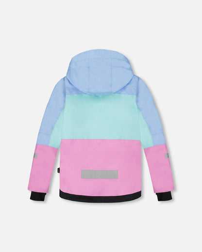 Combinaison de neige Teknik deux pièces avec veste color block et pantalon uni Noir