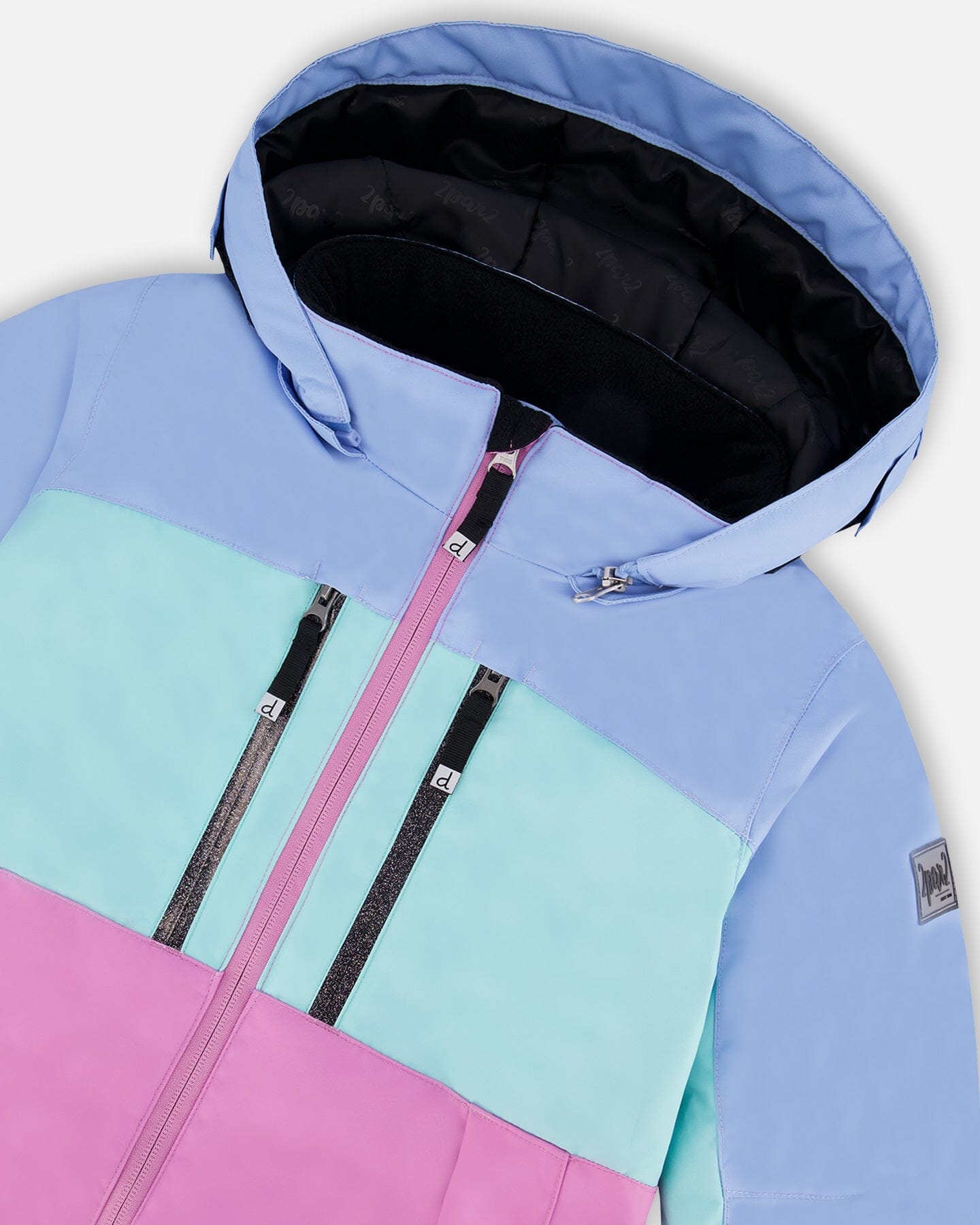 Combinaison de neige Teknik deux pièces avec veste color block et pantalon uni Noir