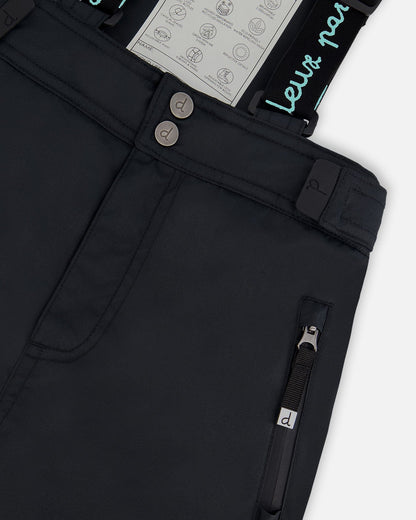 Combinaison de neige Teknik deux pièces avec veste color block et pantalon uni Noir