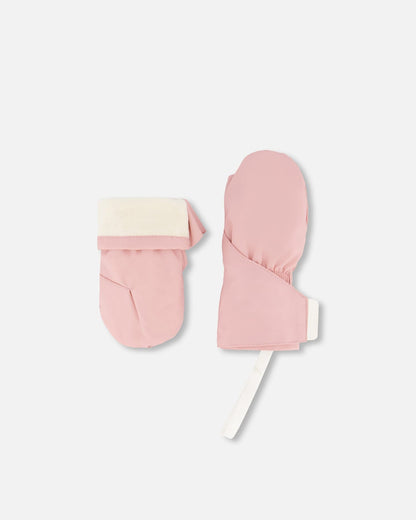 Lined Baby Mittens Dusty Pink