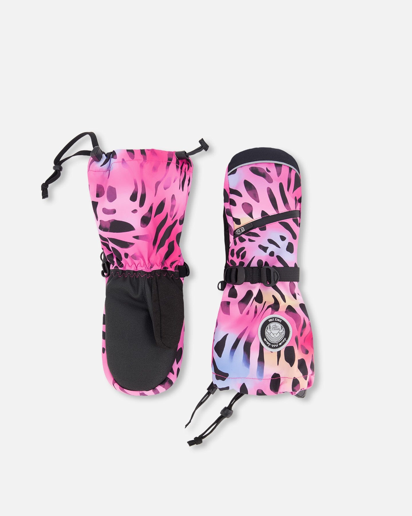 Mouffles d'hiver Teknik multicolores léopard et zèbre