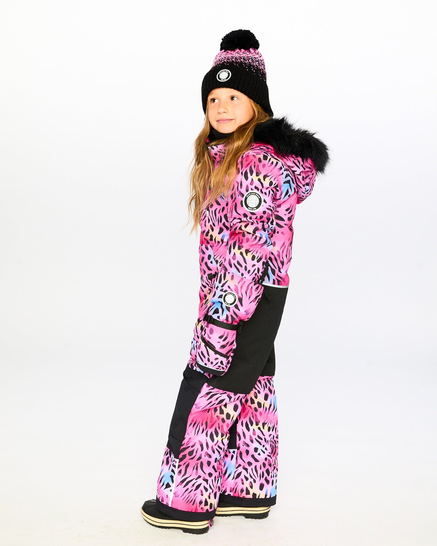 Mouffles d'hiver Teknik multicolores léopard et zèbre