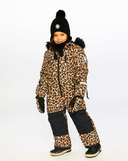 Mitaines d'hiver Teknik Léopard Beige