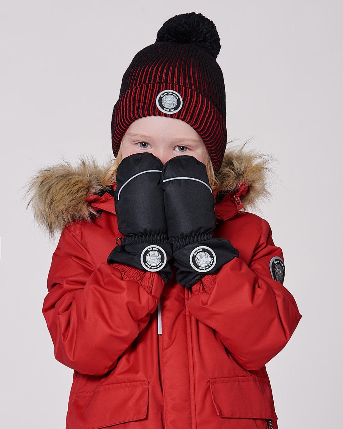 Moufle d'hiver motif noir