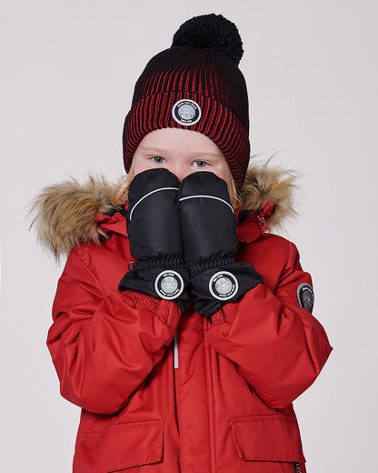 Moufle d'hiver motif noir