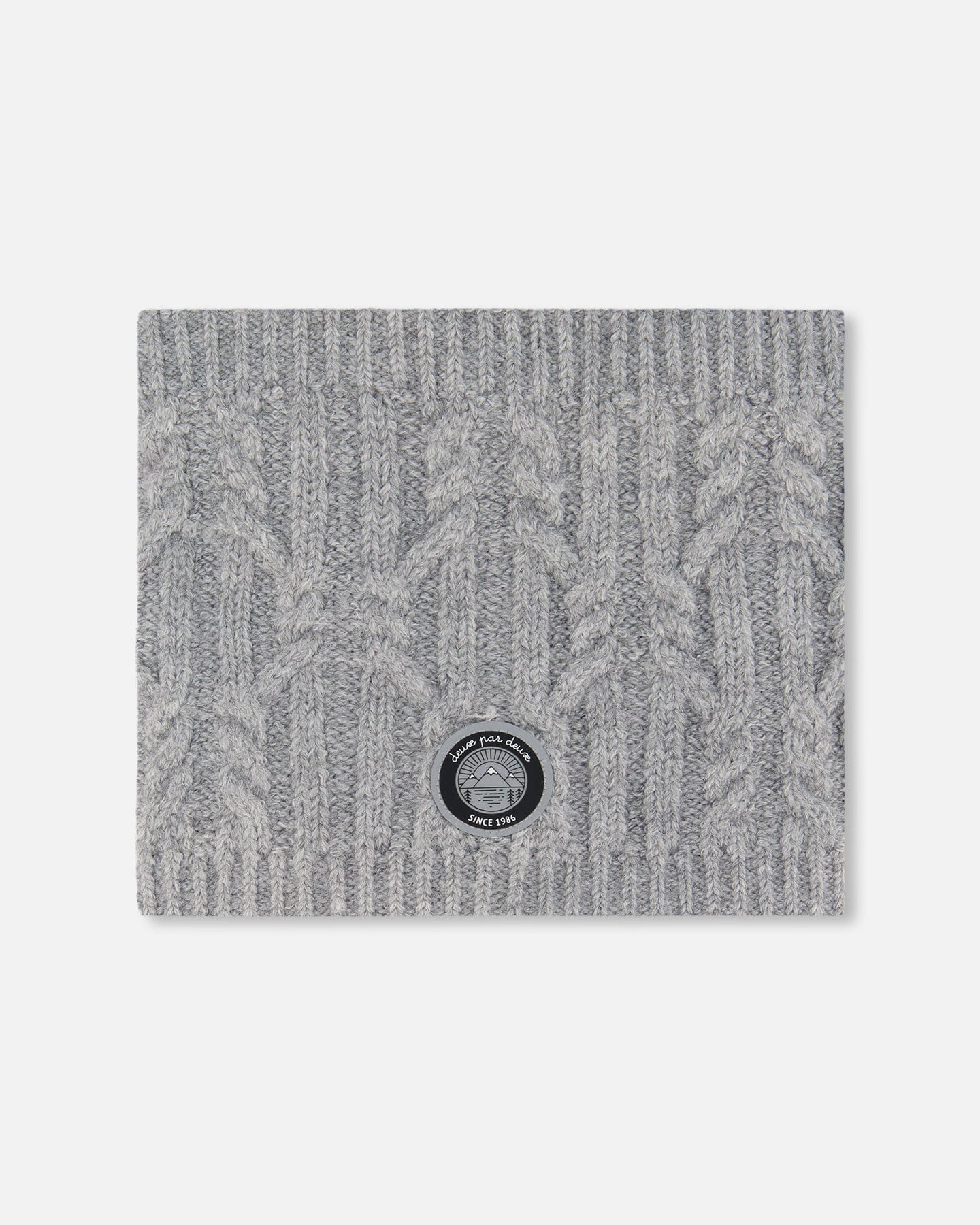 Cache-cou d'hiver doublé gris chiné