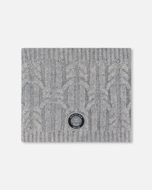 Cache-cou d'hiver doublé gris chiné