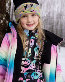 Two-Piece Thermal Underwear Set Smiley Face Girl