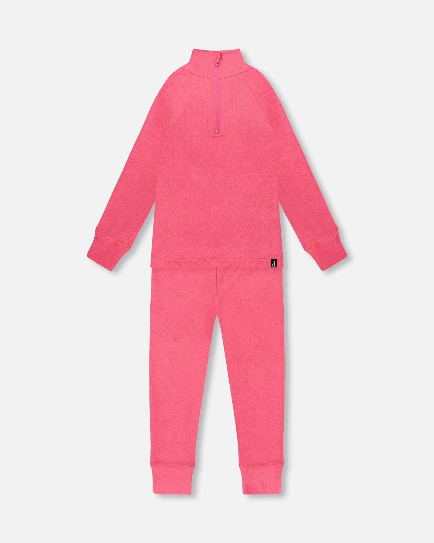 Ensemble de sous-vêtements thermiques deux pièces rose bonbon