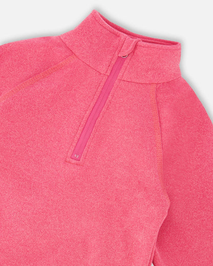 Ensemble de sous-vêtements thermiques deux pièces rose bonbon