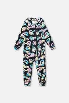 One-Piece Thermal Underwear Smiley Face Girl