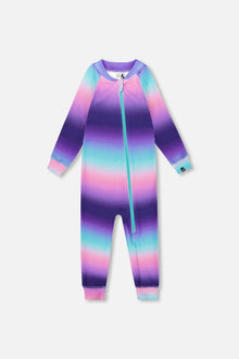 One-Piece Thermal Underwear Purple Gradient