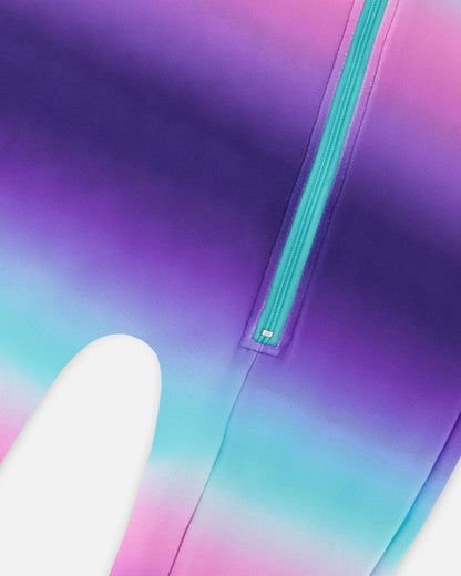 Sous-vêtement thermique une pièce dégradé violet