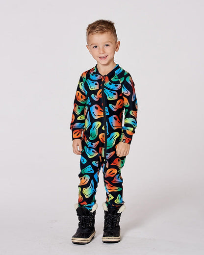 Sous-vêtement thermique une pièce motif Smiley garçon