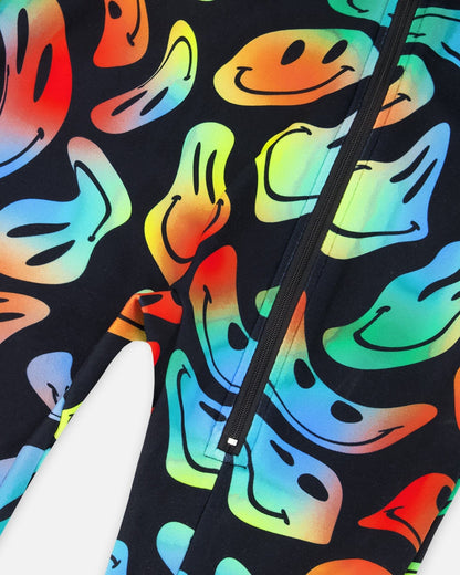 Sous-vêtement thermique une pièce motif Smiley garçon