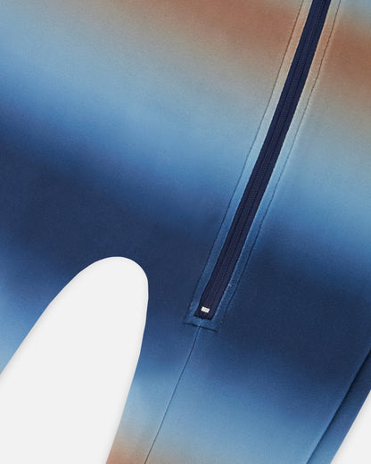 Sous-vêtement thermique une pièce dégradé bleu et beige