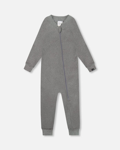Sous-vêtements thermiques une pièce gris chiné foncé