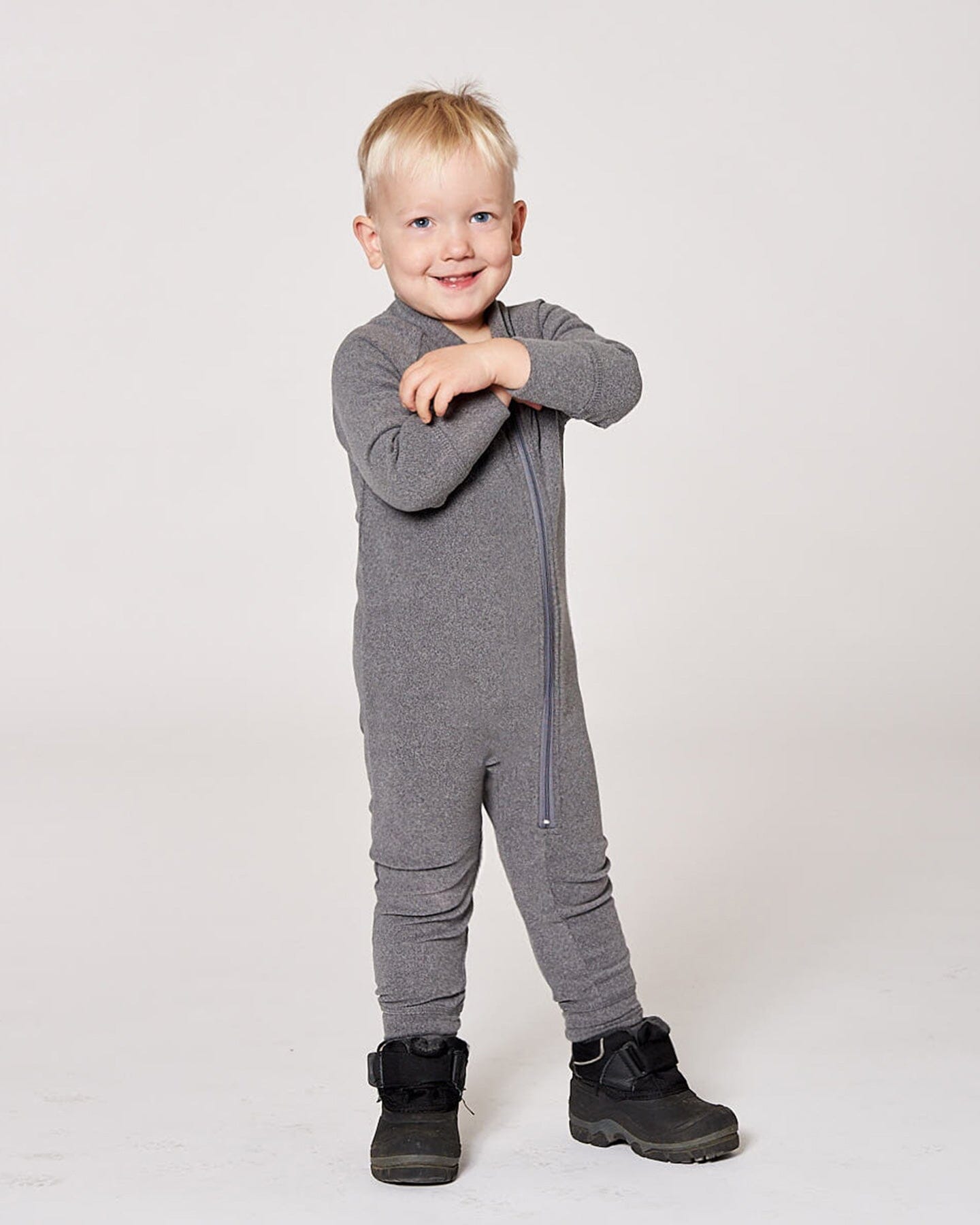 Sous-vêtements thermiques une pièce gris chiné foncé