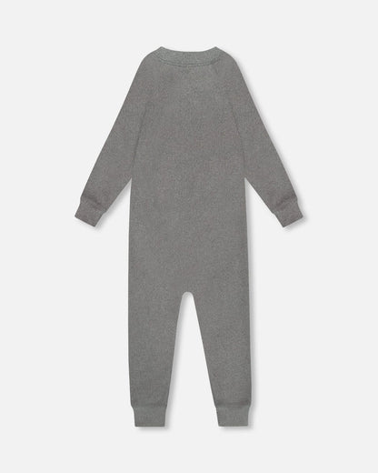 Sous-vêtements thermiques une pièce gris chiné foncé