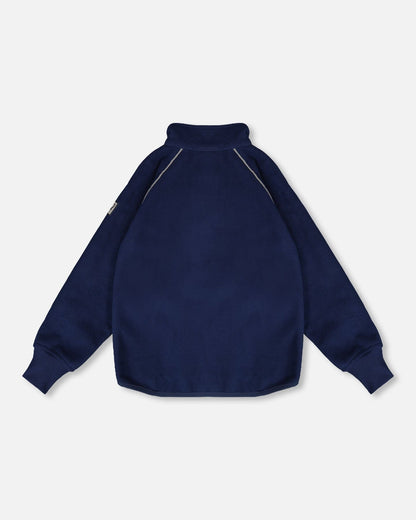 Veste mi-saison coupe-vent en polaire TEKNIK bleu marine