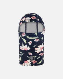 Cagoule en jersey brossé imprimé fleuri bleu marine