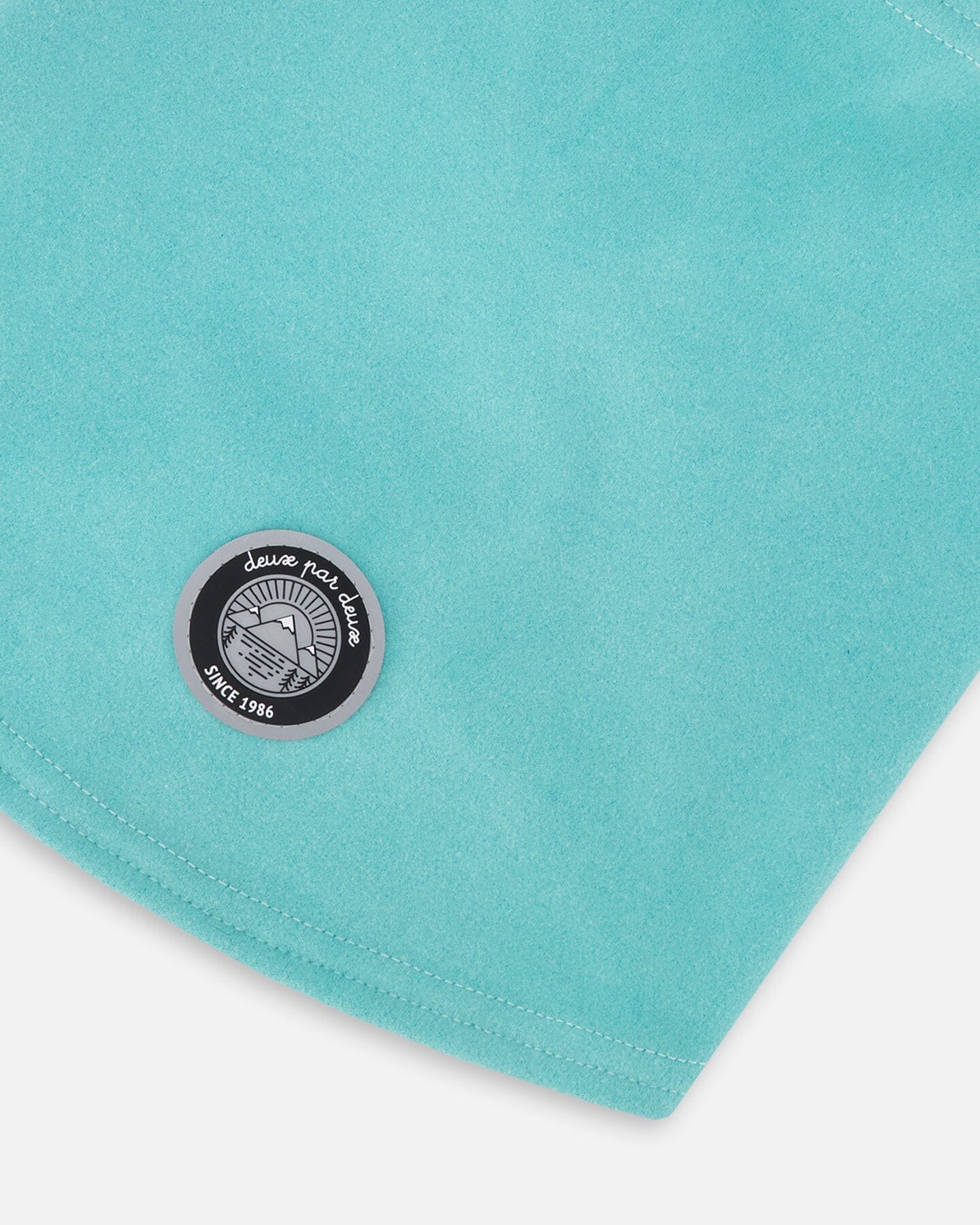 Cagoule en jersey brossé bleu turquoise