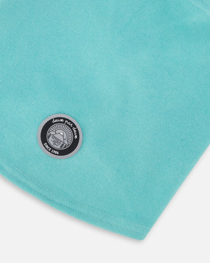 Cagoule en jersey brossé bleu turquoise