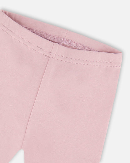 Ensemble Tunique Et Legging Bicolore En Coton Bio Violet Neutre