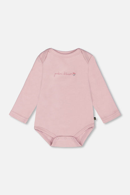Organic Cotton Long Sleeve Romper Neutral Purple