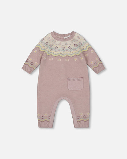 Combinaison tricotée Jacquard Lilas Souvenir