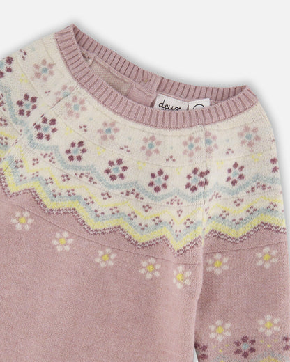 Combinaison tricotée Jacquard Lilas Souvenir