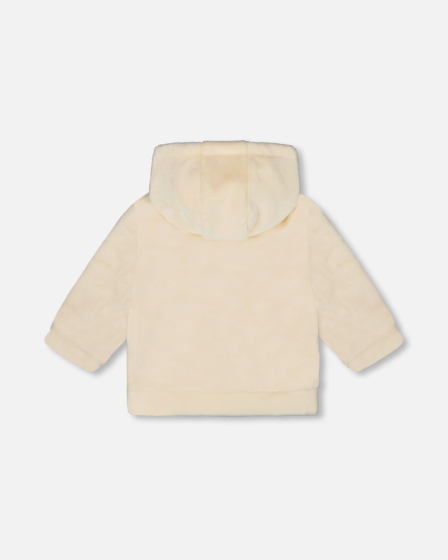 Plush Hooded Jacket Off White