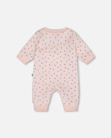 Organic Cotton One-Piece And Baby Romper Pink Mini Floral