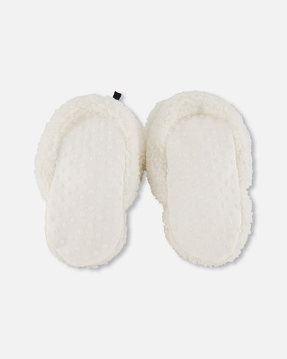 Pantoufles Sherpa Blanc cassé