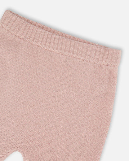 Knitted Top And Pant Set Light Pink