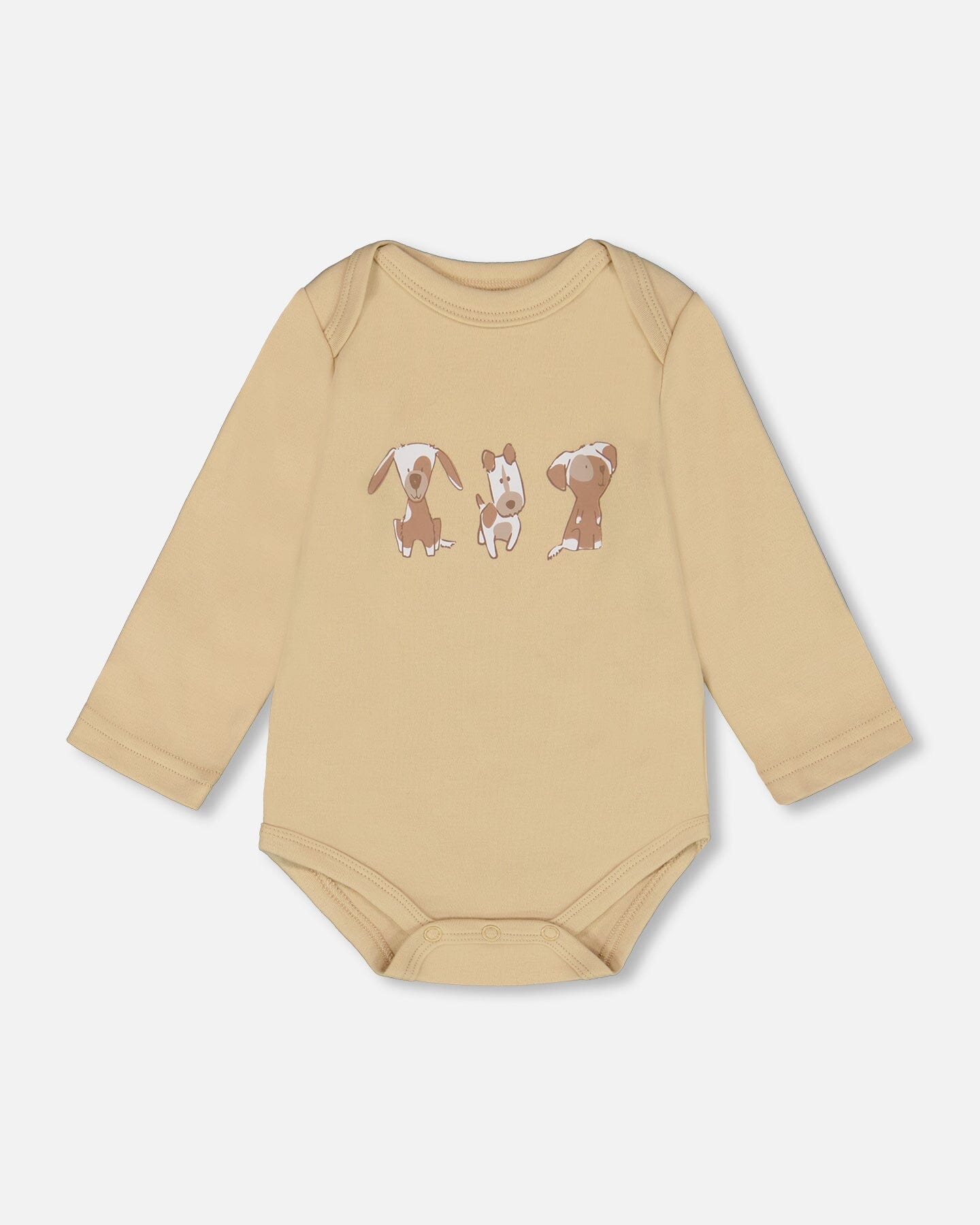 Grenouillère en coton biologique caramel clair