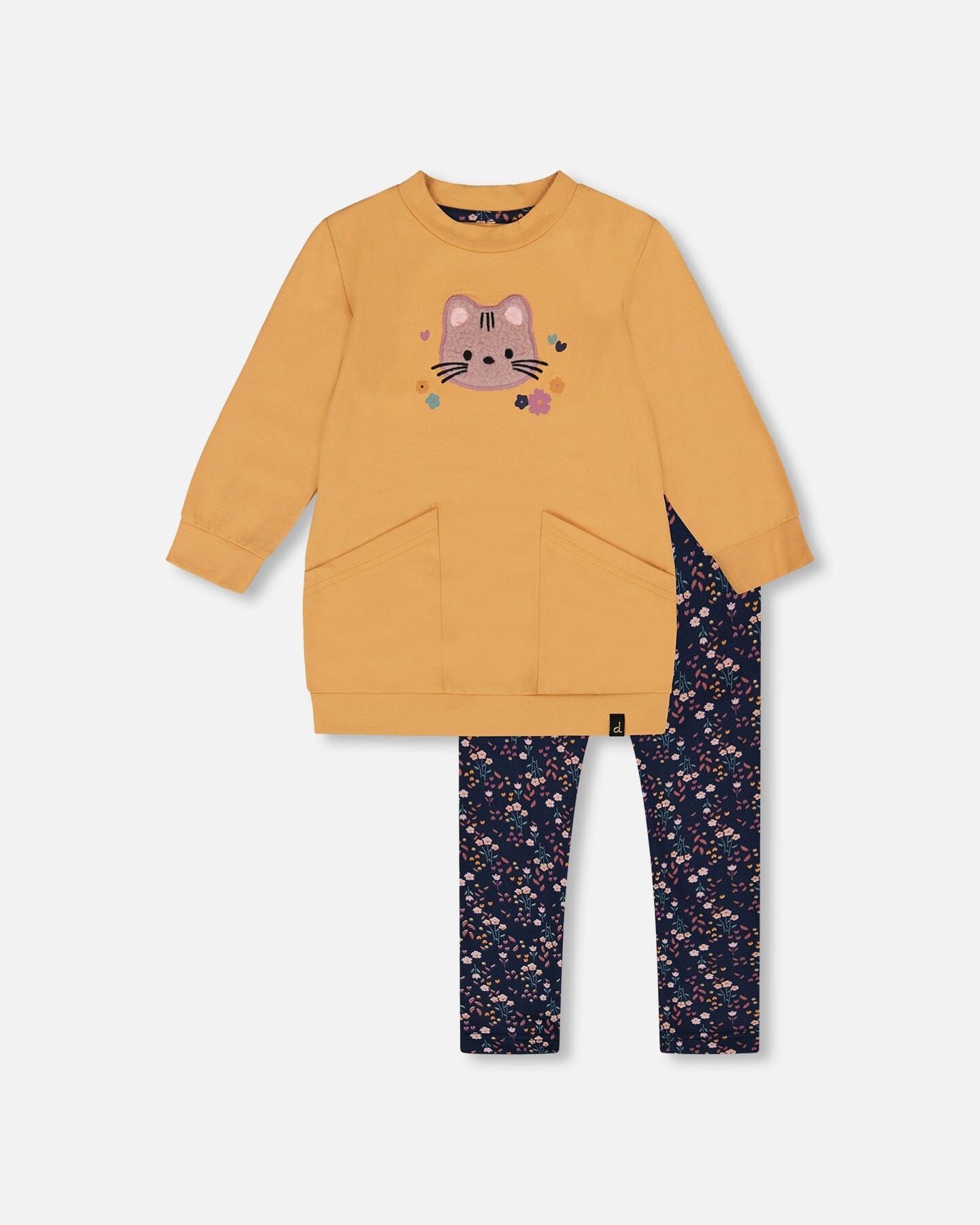 Ensemble tunique et legging marron doré