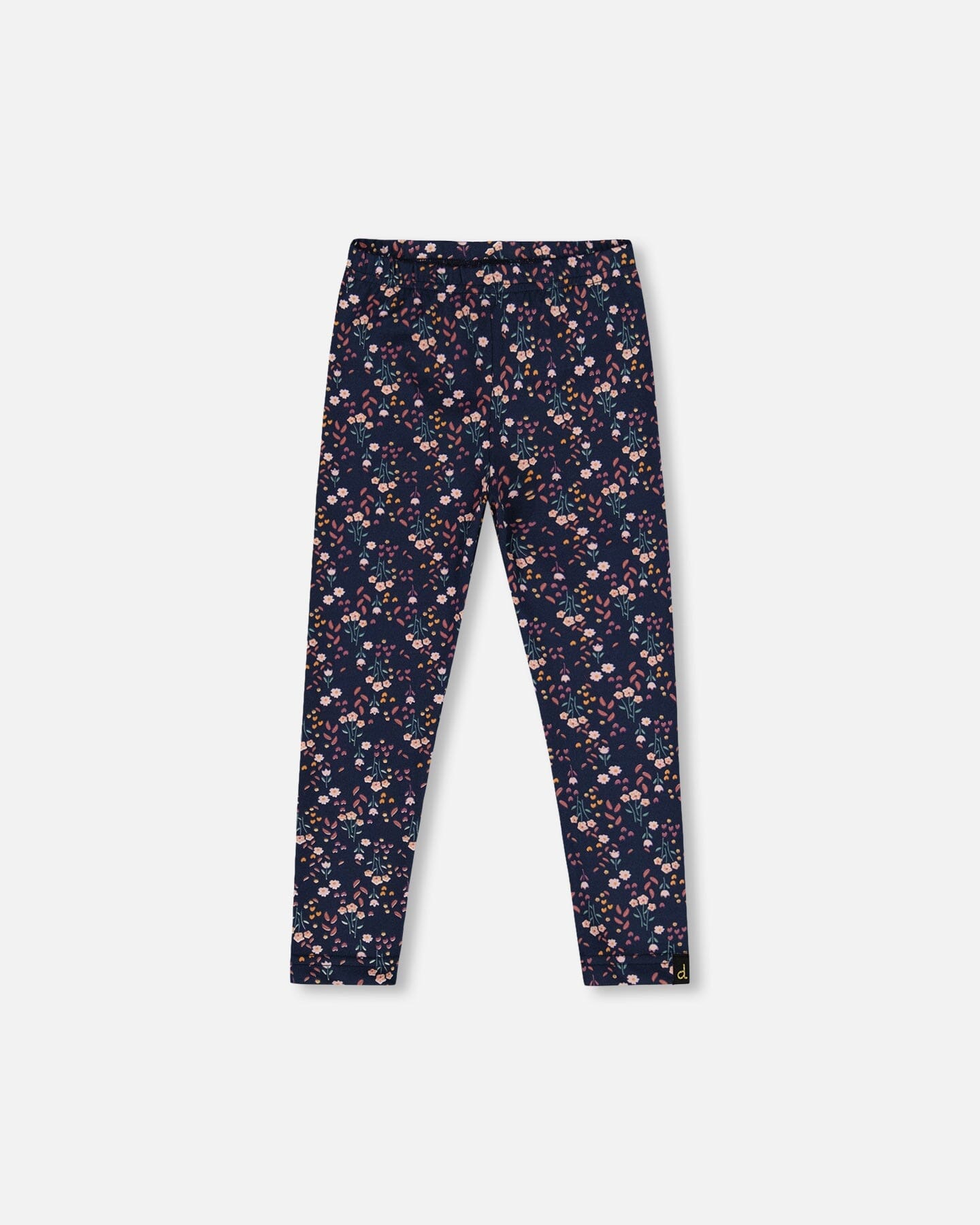Legging en jersey marine fleuri