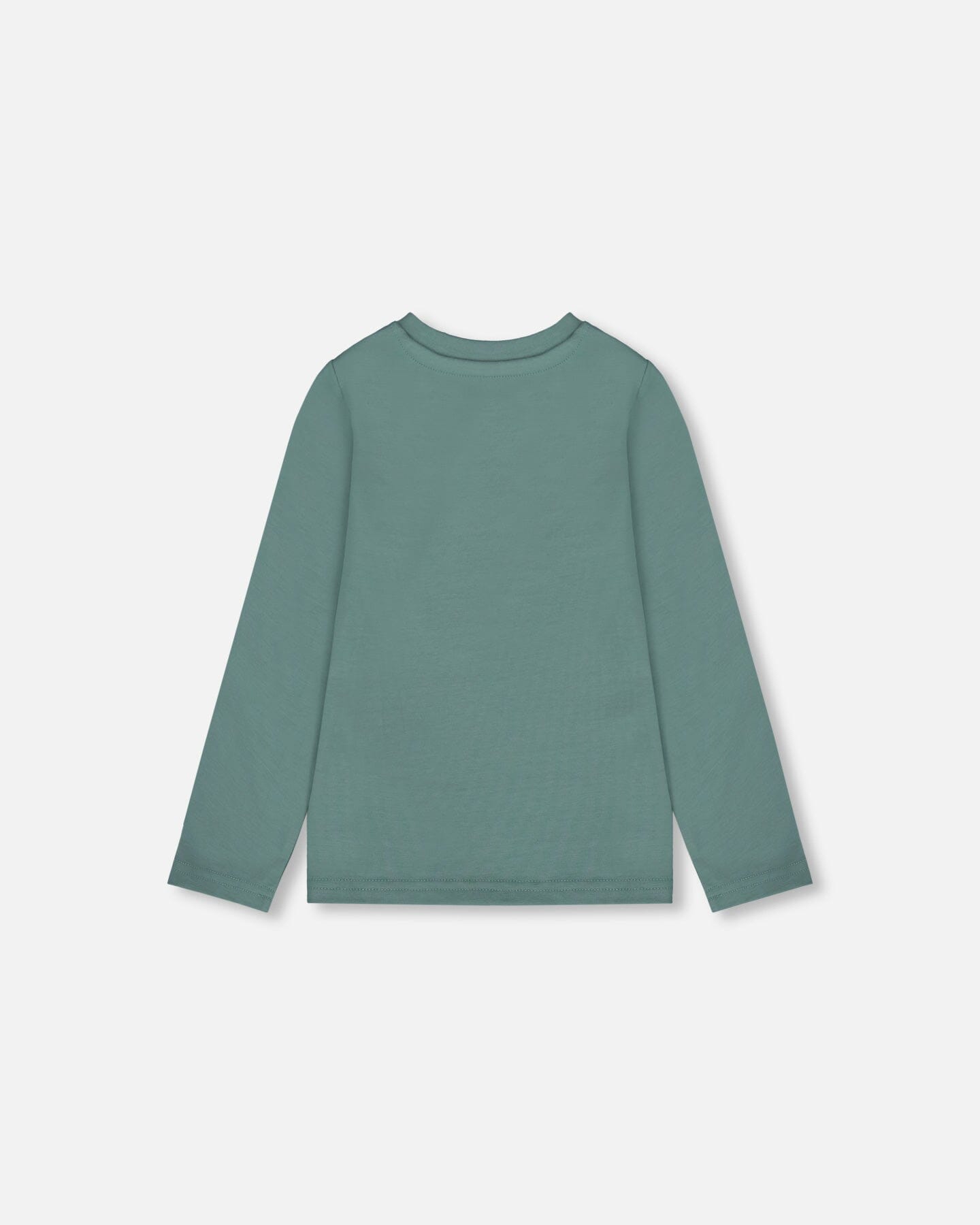 T-shirt en coton biologique vert sauge avec chat