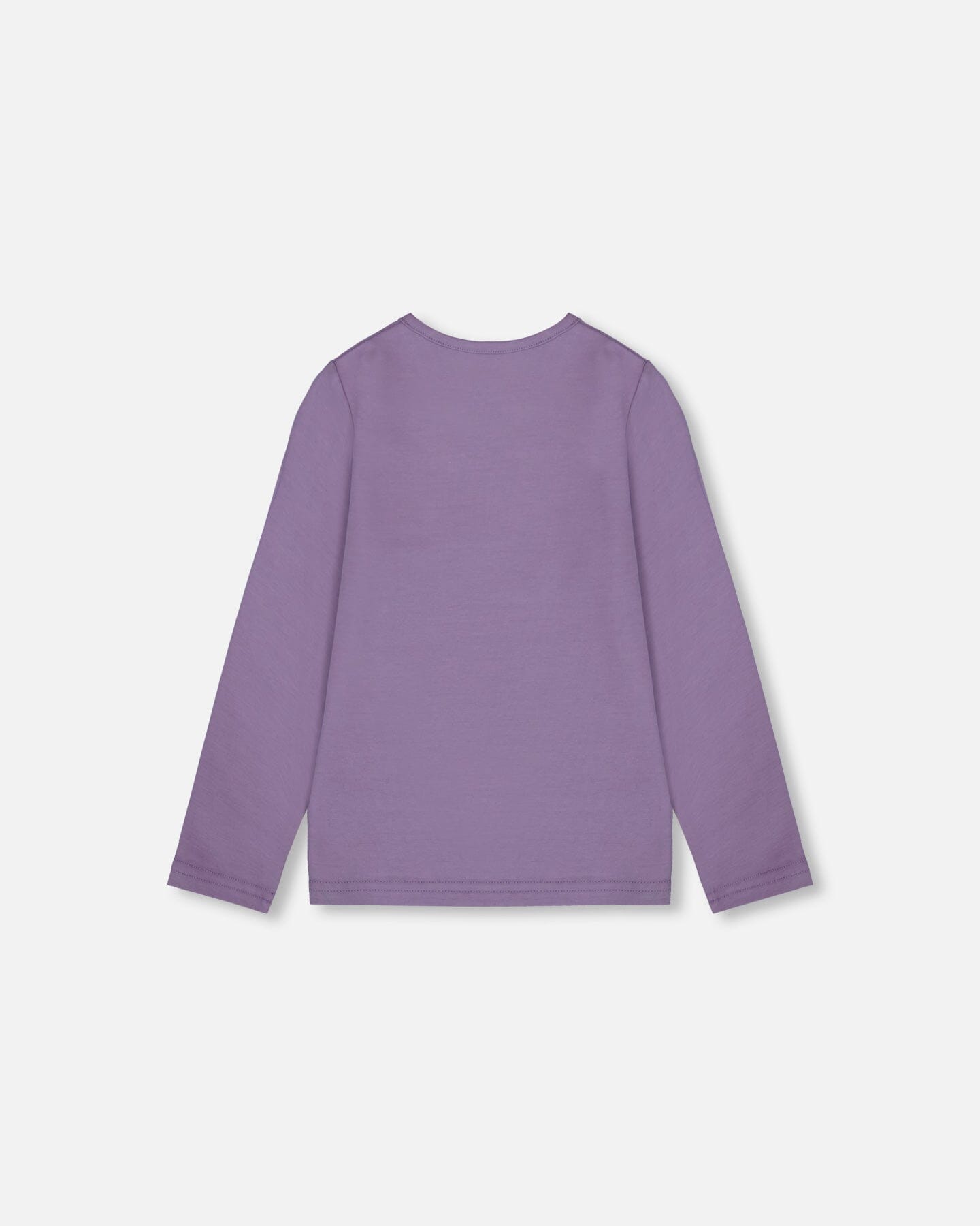 Haut en jersey de coton bio gris-violet avec hibou