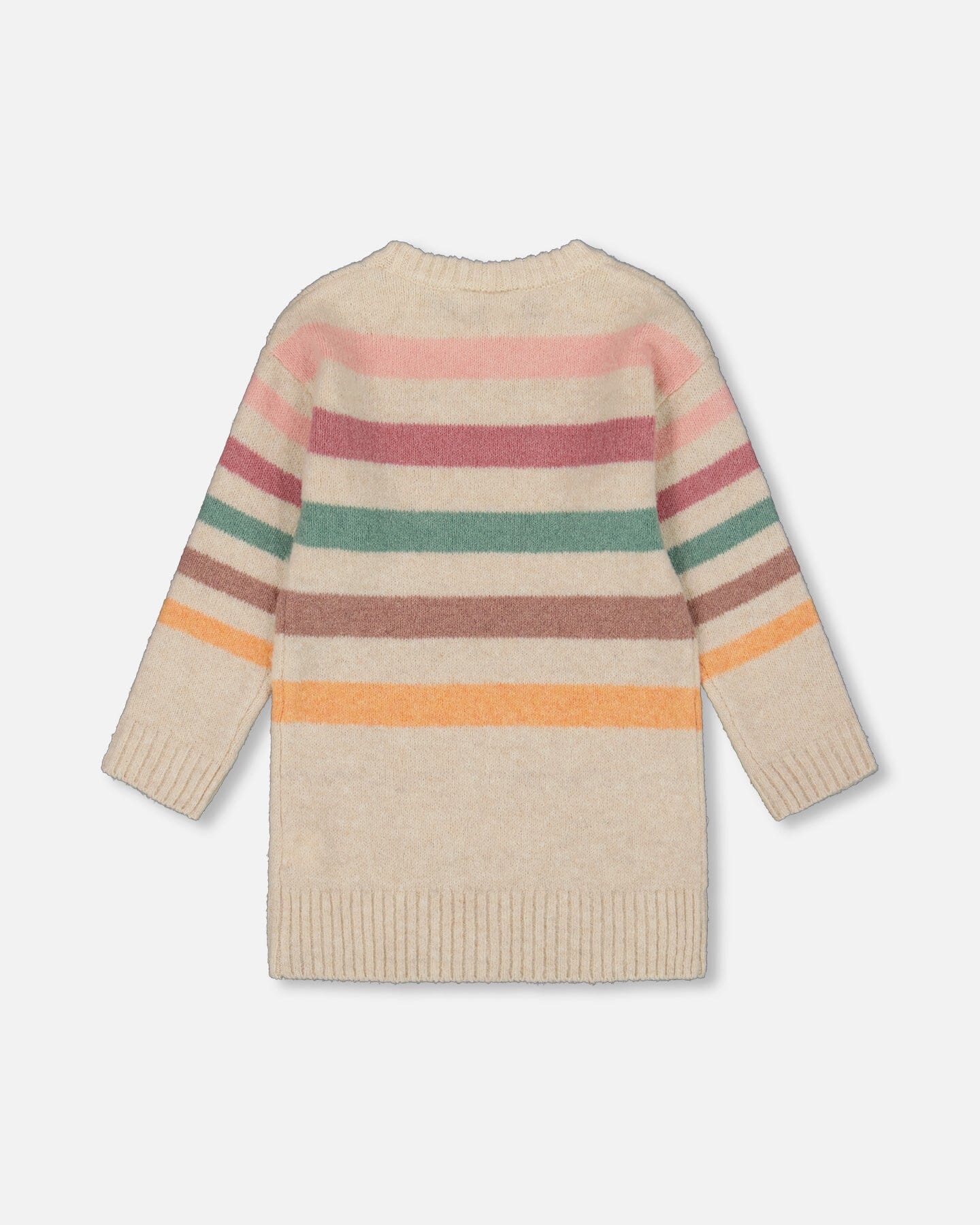 Knitted Tunic Off-White With Stripes