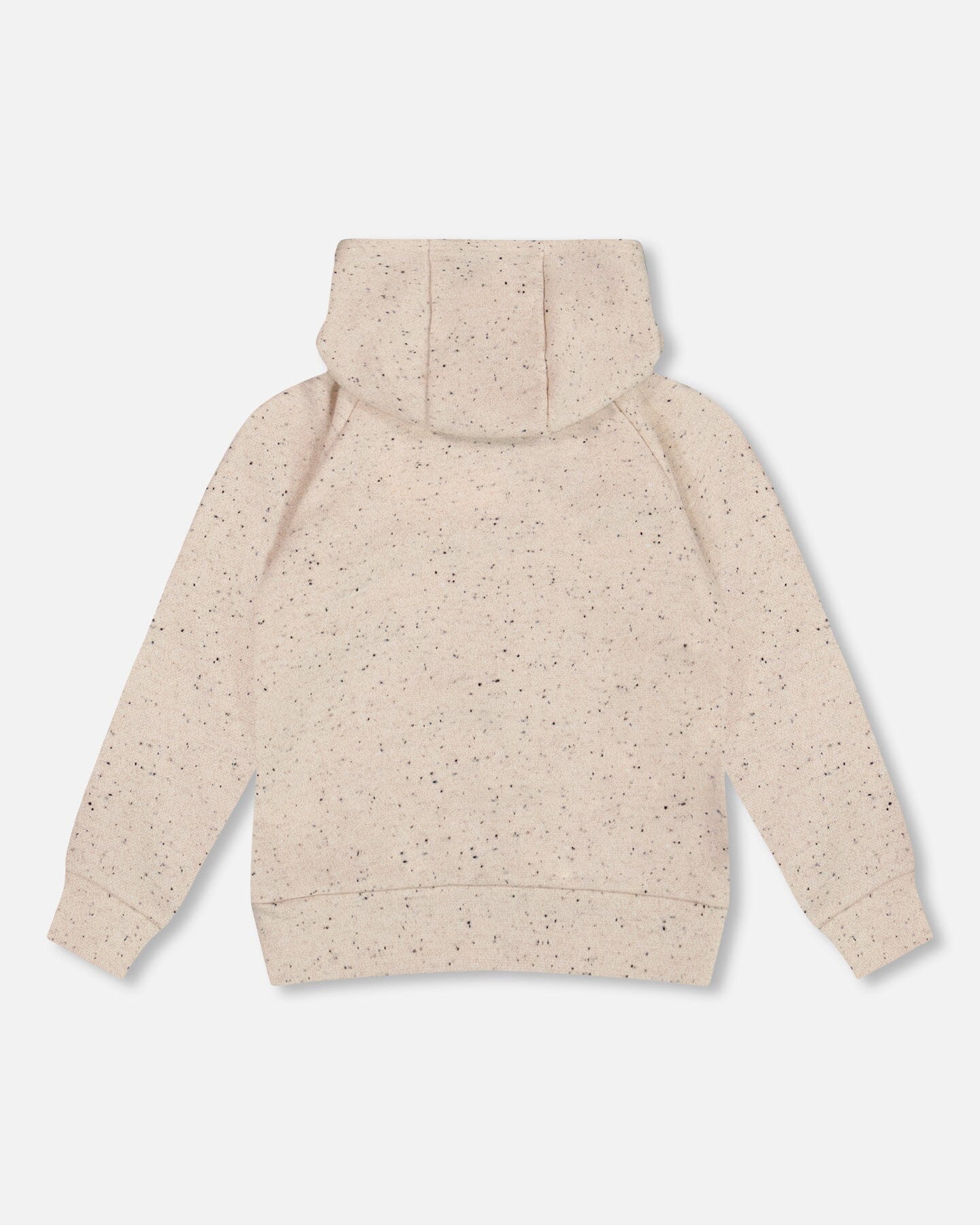 Sweat à Capuche Molletonné Beige Scintillant avec Applique Cœur
