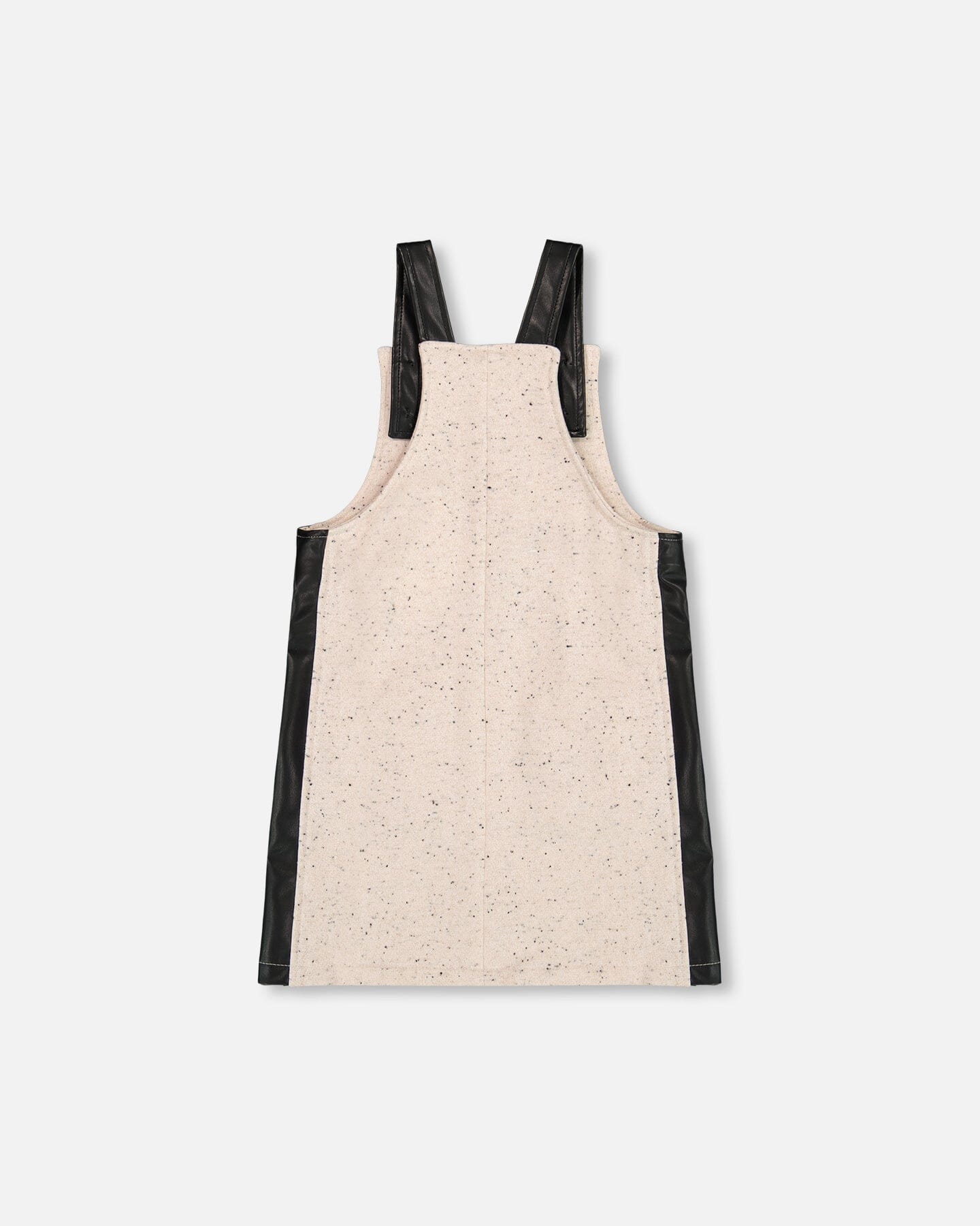 Robe Salopette Molleton Scintillante Beige et Noire