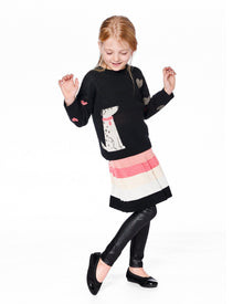 Legging en jersey extensible brillant noir