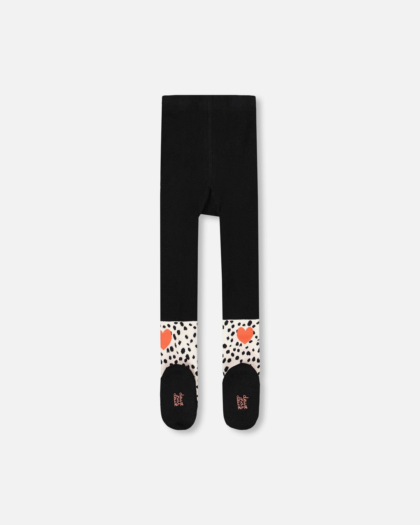 Collants Tricotés Noirs Motif Dalmatian